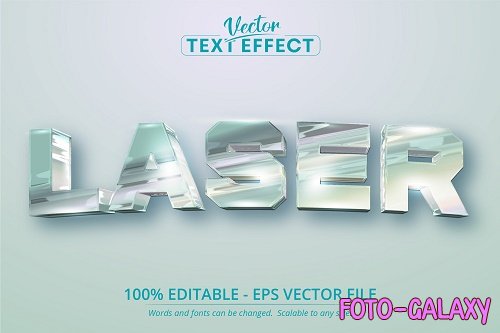 Laser text, holographic iridescent color text effect - 1369986