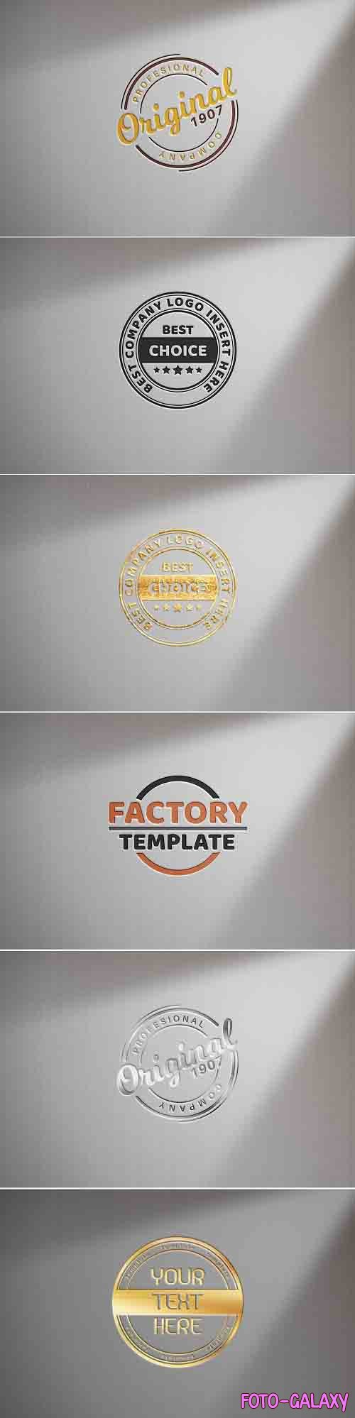 Logo on white paper - mockup template - 6172457