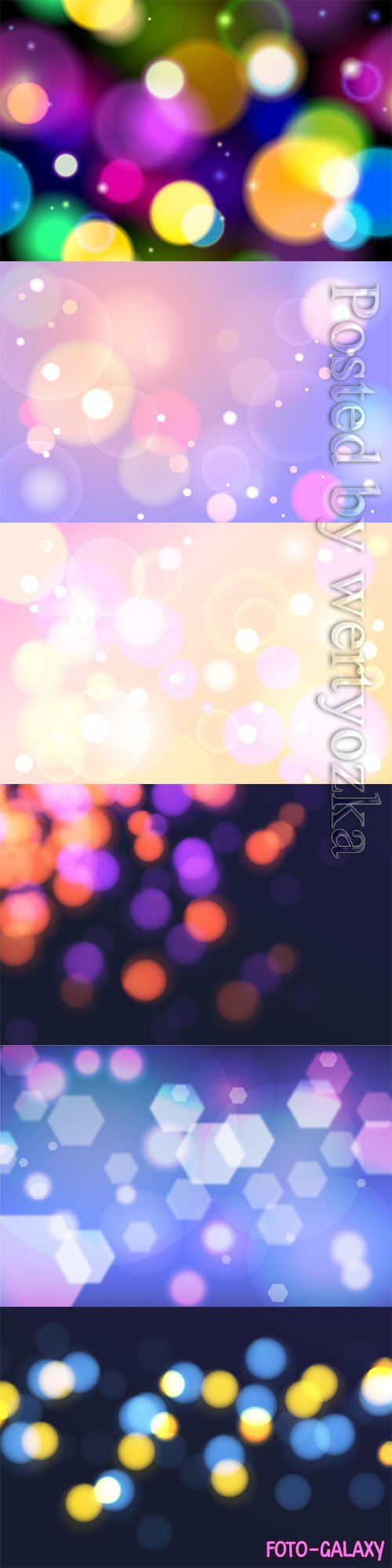 Vector backgrounds with multicolored highlights