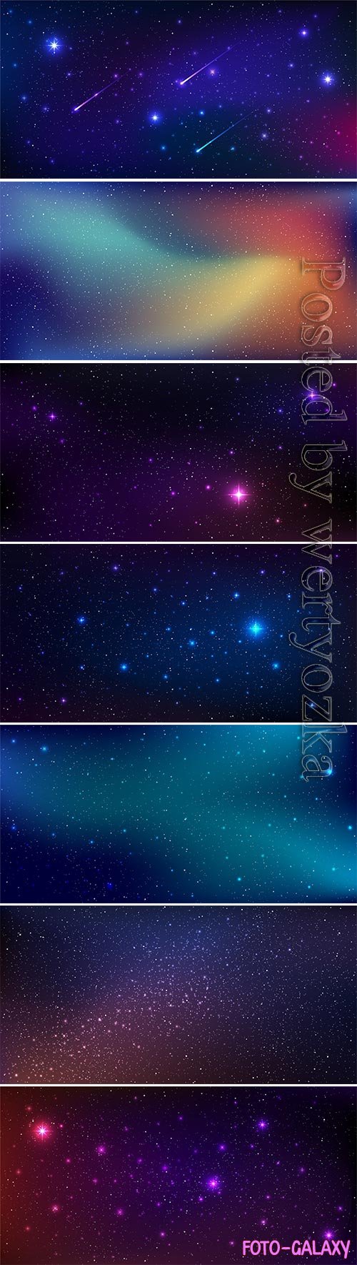 Galaxy illustration with stardust and bright shining stars