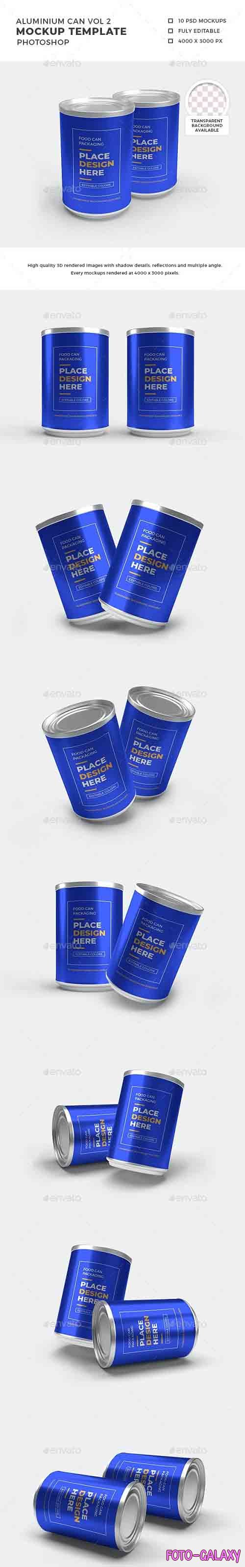 Aluminium Food Can Mockup Set - 32368774 - 1392677 - 3D Template
