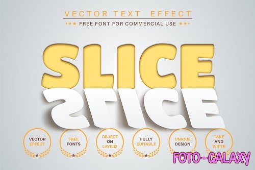 Slice paper - editable text effect - 6191079