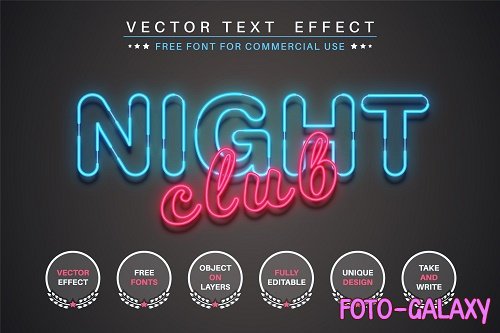 Night Club - editable text effect, font style - 1397568