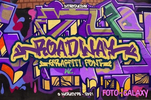 Roadway creepy, graffiti styled display font
