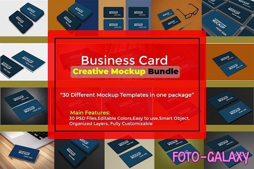 Business Card Creative Mockup Bundle - 30 Premium Graphics