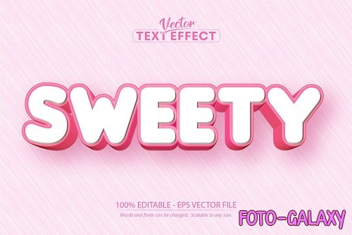 Sweet text, cartoon style editable text effect - 1408929