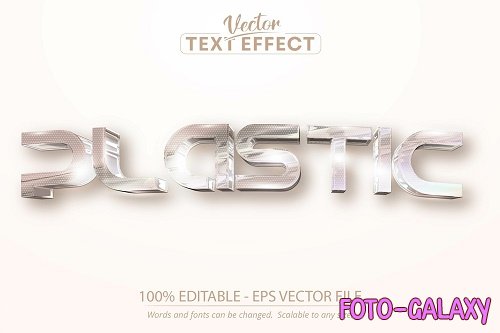 Plastic text, holographic iridescent color text effect - 1408938