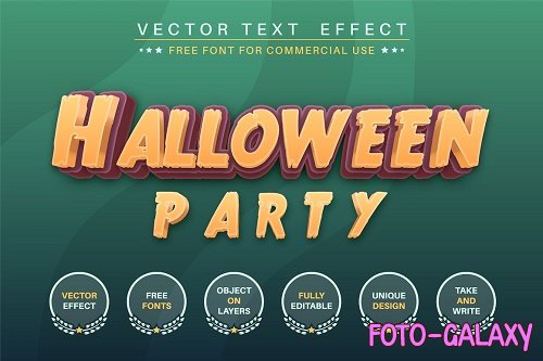 Halloween party editable text effect - 6209253