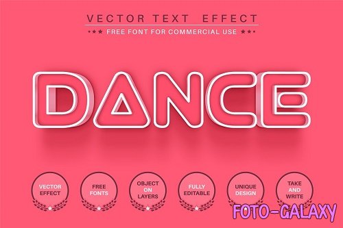 Dance outline - editable text effect - 6211750