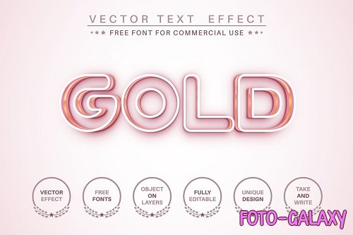 Gold stroke - editable text effect - 6212917