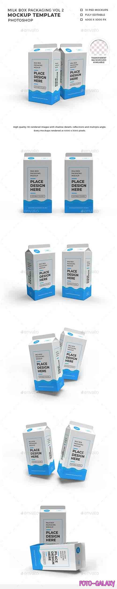 Milk Box Packaging Mockup Template Vol 2 - 32535869
