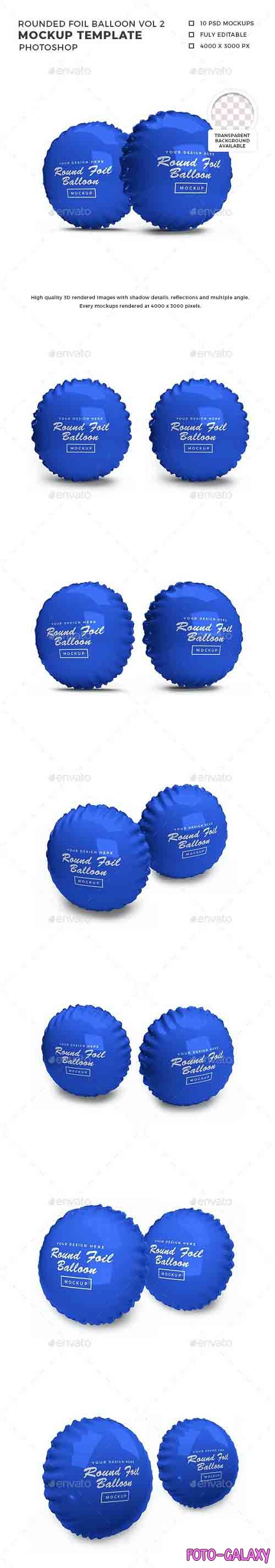 Rounded Foil Balloon 3D Mockup Template Vol 2 - 32557867
