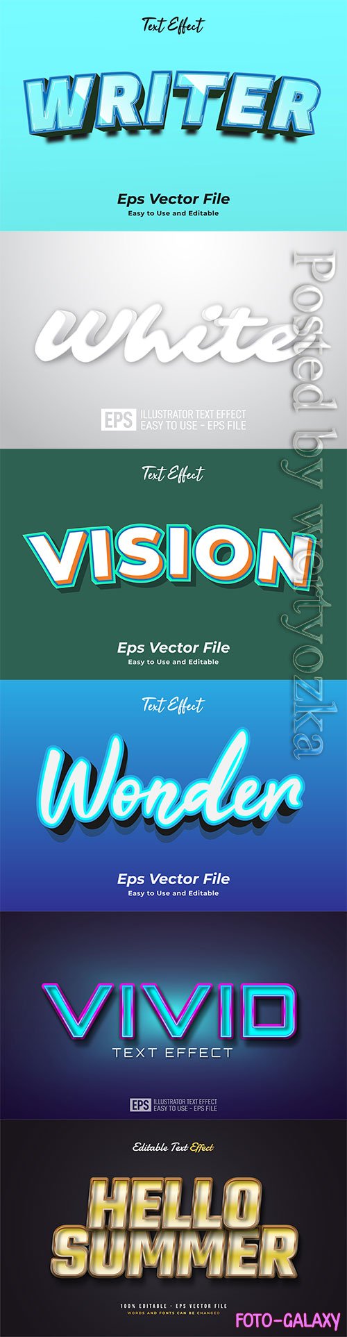 3d editable text style effect vector vol 509