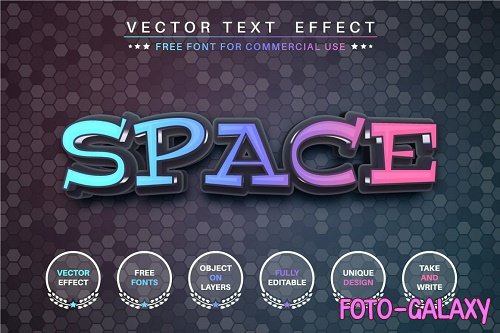 Cosmos Scene - editable text effect - 6224323