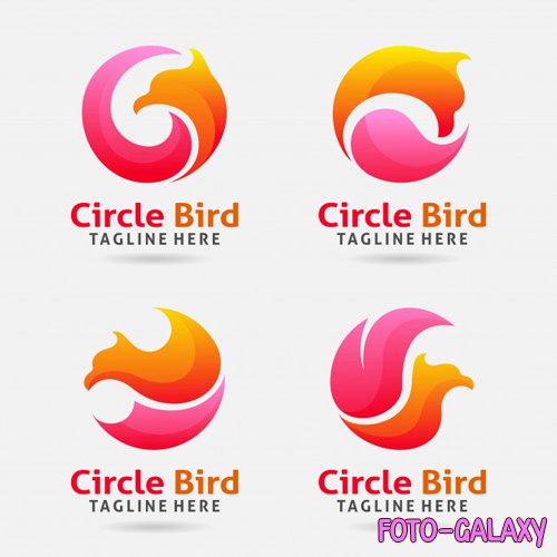 Circle bird logo vector design