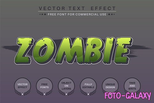 Zombie editable text effect - 6231586