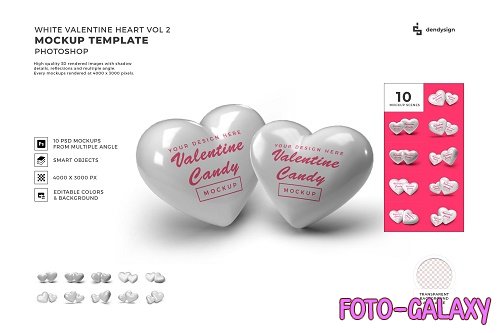 Valentine Heart Candy Mockup Template Bundle 2 - 1425345