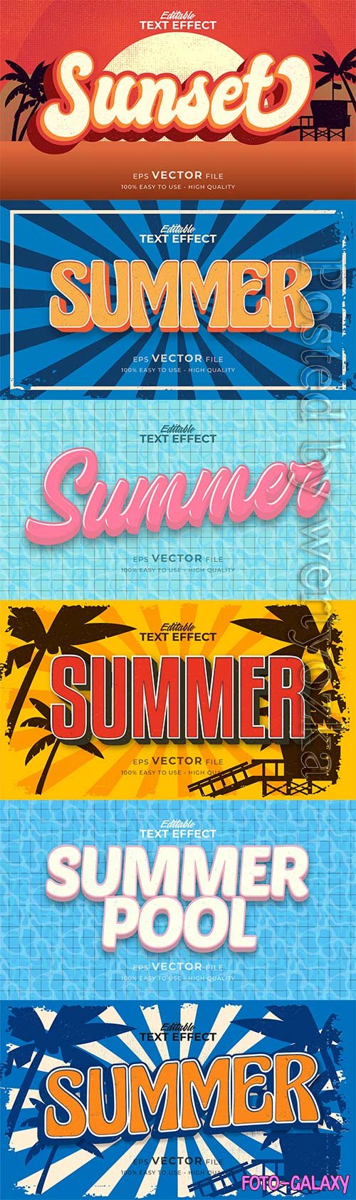 Retro summer holiday text in grunge style theme in vector vol 2