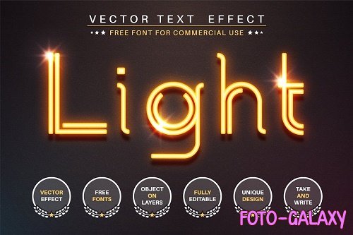 Glowing wire - editable text effect - 6241981