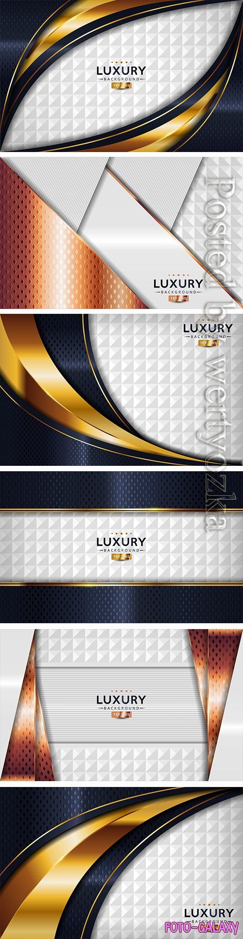Dark navy and textured white luxury abstract vector background
