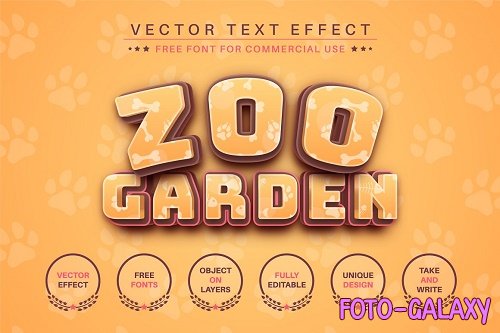 Zoo Garden - editable text effect - 6255565
