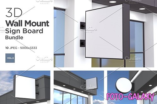 Wall Mount Sign Mockup Set Vol-2 - 6259455