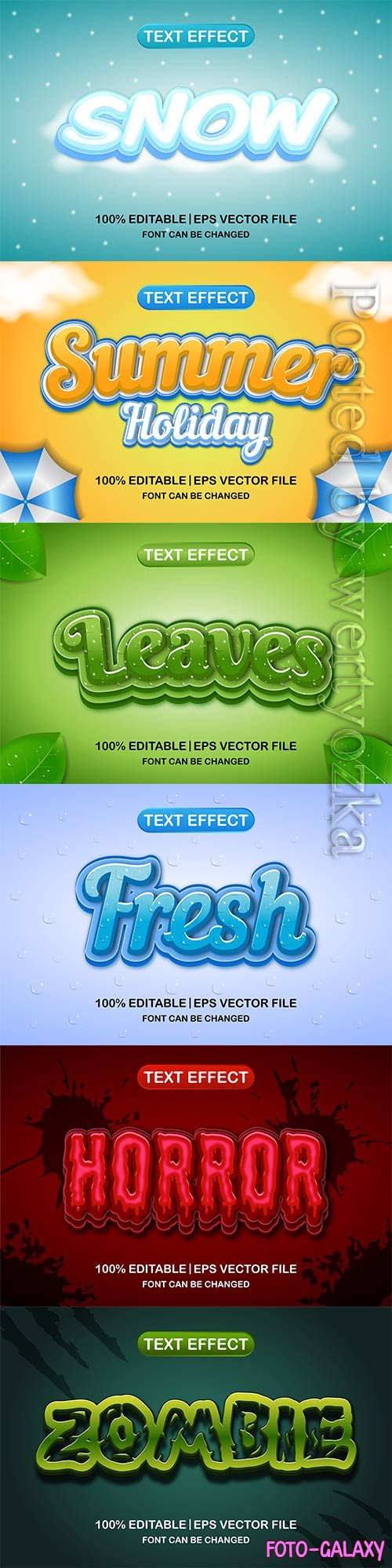 3d editable text style effect vector vol 583