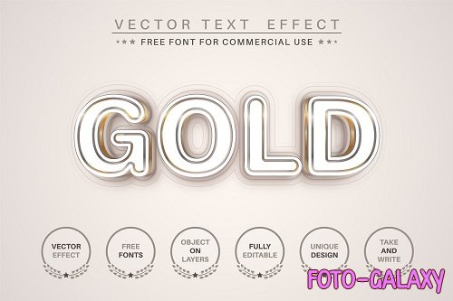 Gold line - editable text effect - 6280210
