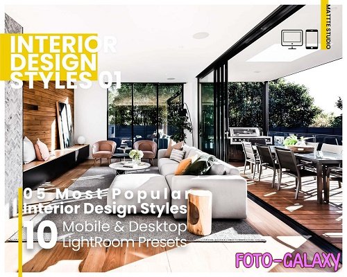 10 Interior Design Styles 01 Mobile & Desktop Lightroom Presets