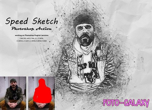 Speed Sketch Photoshop Action - 5385541
