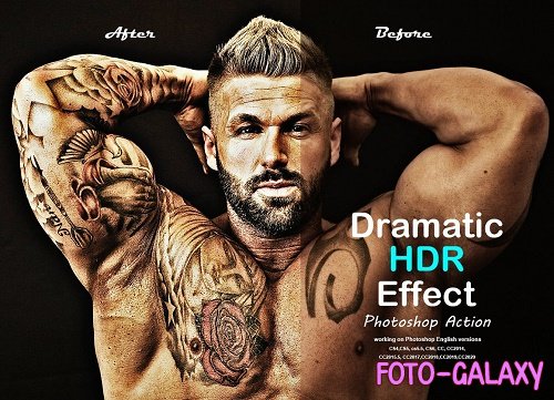 Dramatic HDR Effect Photoshop Action - 5365326