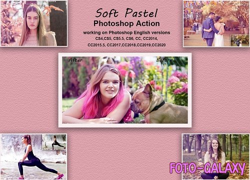 Soft Pastel Photoshop Action - 5457029