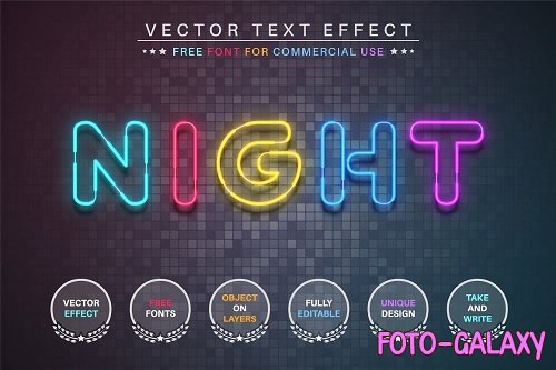 Night - editable text effect - 6290110