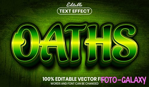 Oaths text, font style editable text effect