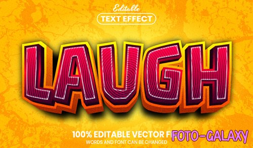 Laugh text, font style editable text effect