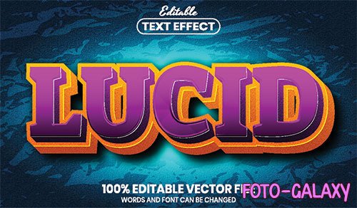 Lucid text, font style editable text effect