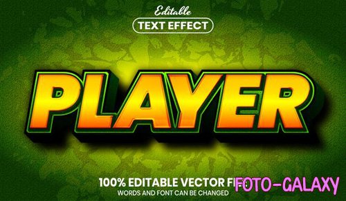 Player text, font style editable text effect