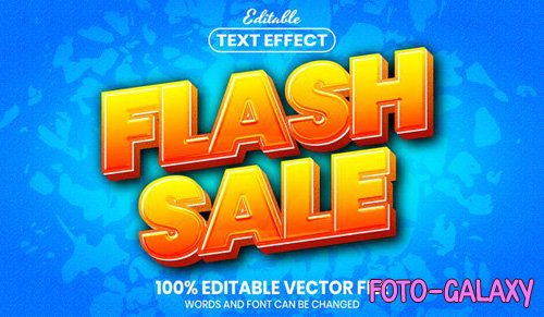 Flash sale text, font style editable text effect
