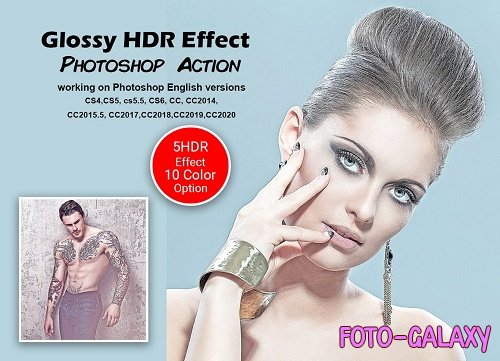 Glossy HDR Effect Photoshop Action - 5556535