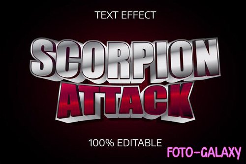 Scorpion attack editable text effect