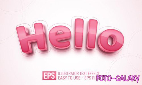Hello 3d text editable style effect template