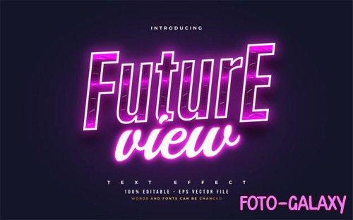 Future view editable text style effect