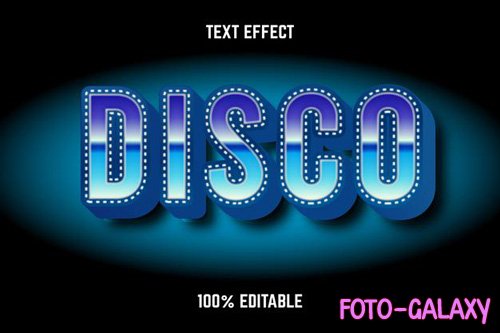 Editable text effect disco