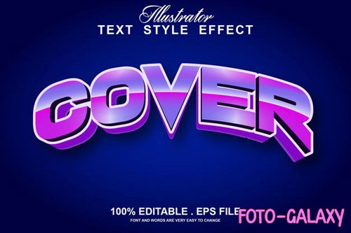 Cover text effect editable
