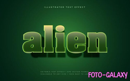 Green glowing movie theme text font effect