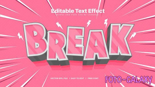 Break text effect template