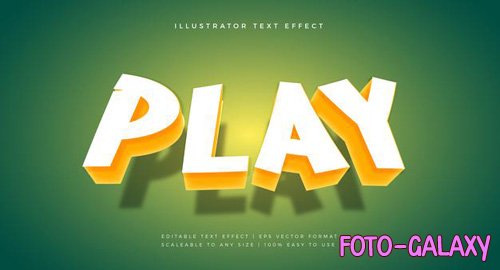 3d playful yellow text font effect