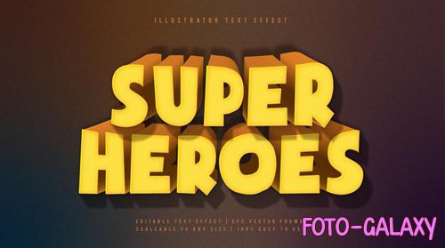Super heroes theme text font effect