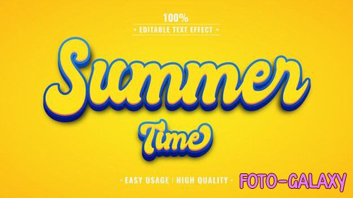 Summer time editable 3d text effect