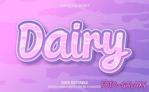 Purple dairy text style effect